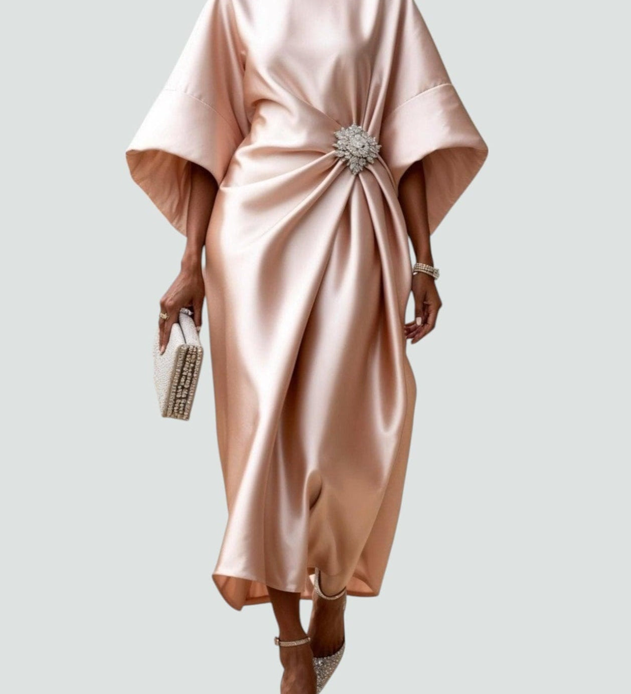 Dolores | Elegant Flowing Evening Midi Dress