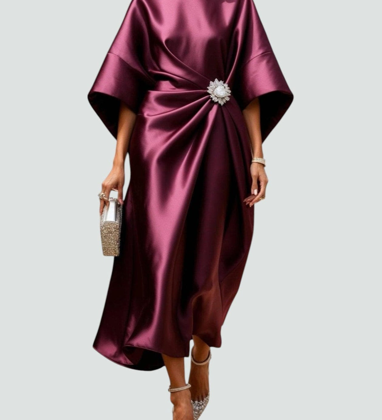 Dolores | Elegant Flowing Evening Midi Dress