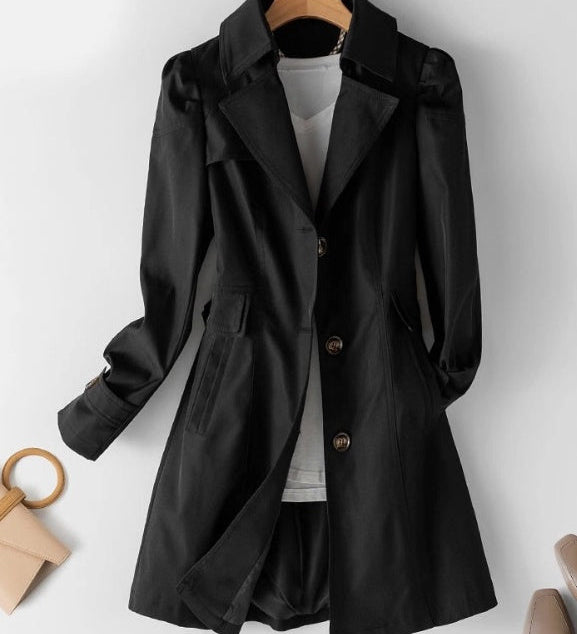 Whitney | Tailored Button-Front Trench Coat