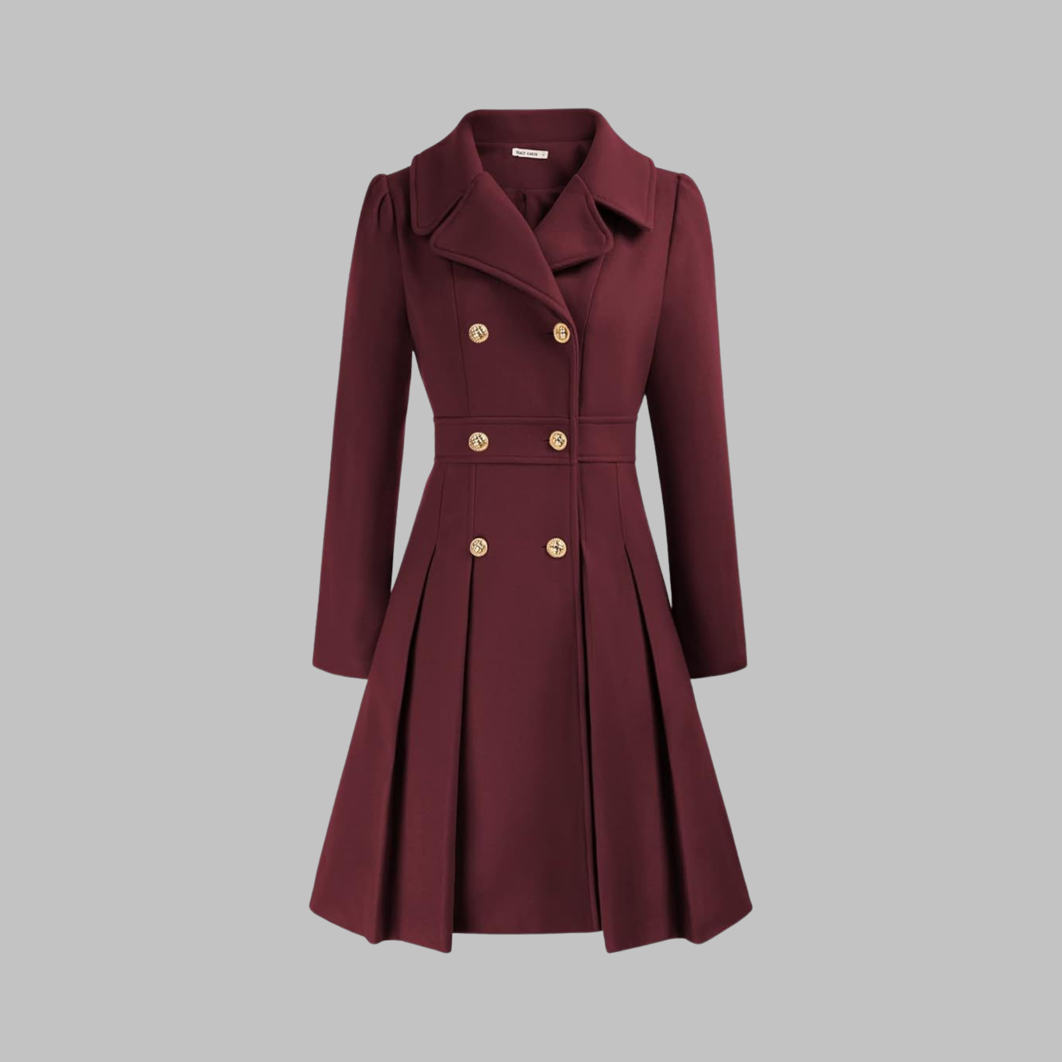 Dami | Elegant Double-Breasted Long-Sleeve Coat