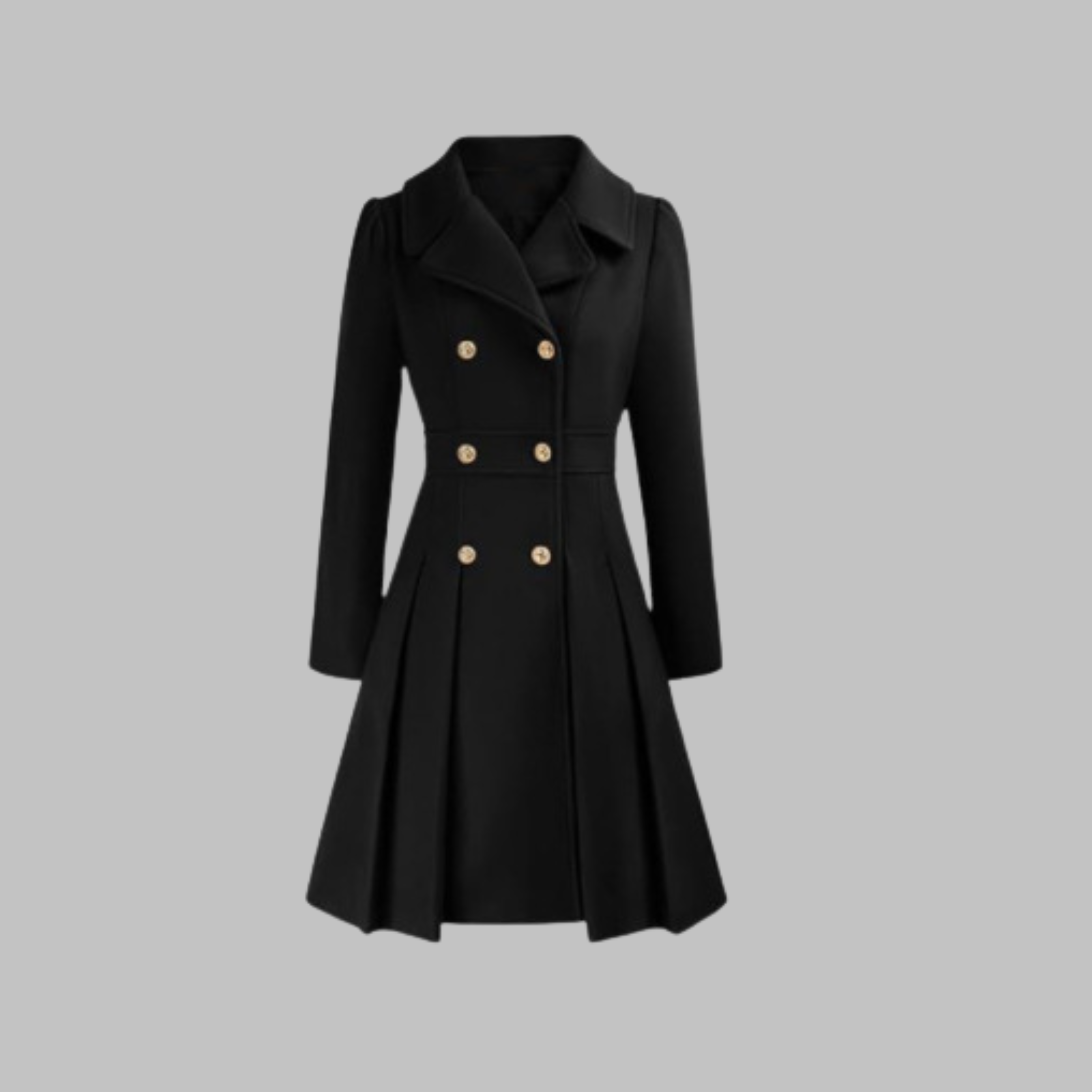 Dami | Elegant Double-Breasted Long-Sleeve Coat