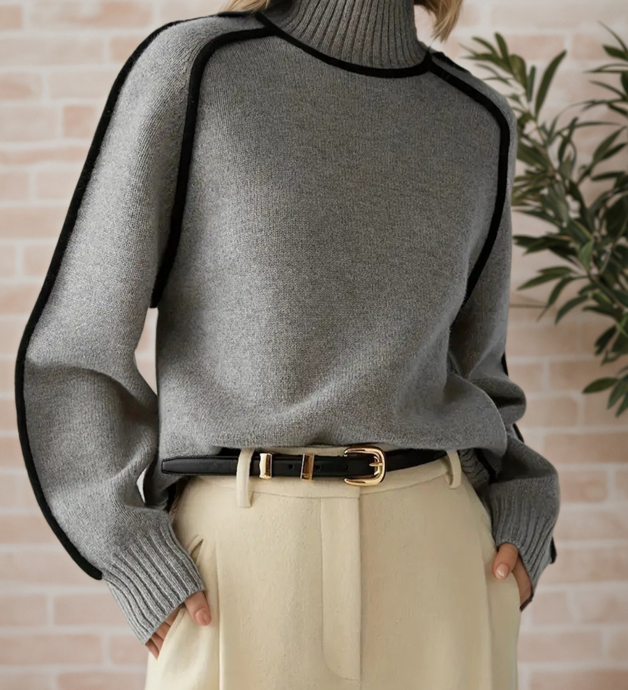 Donna | Elegant Mock-Neck Sweater