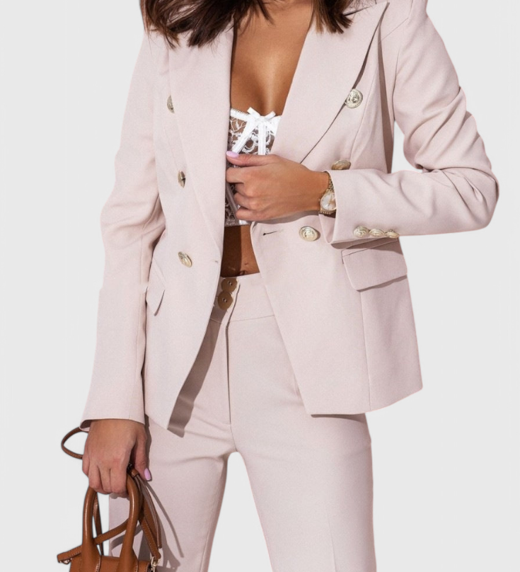 Rosalind Fitted Blazer with Slim Trousers