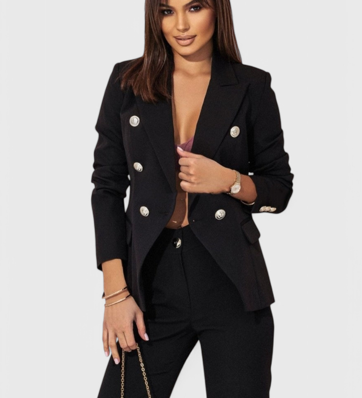 Rosalind Fitted Blazer with Slim Trousers
