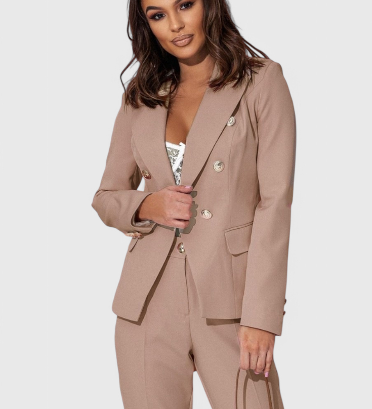 Rosalind Fitted Blazer with Slim Trousers