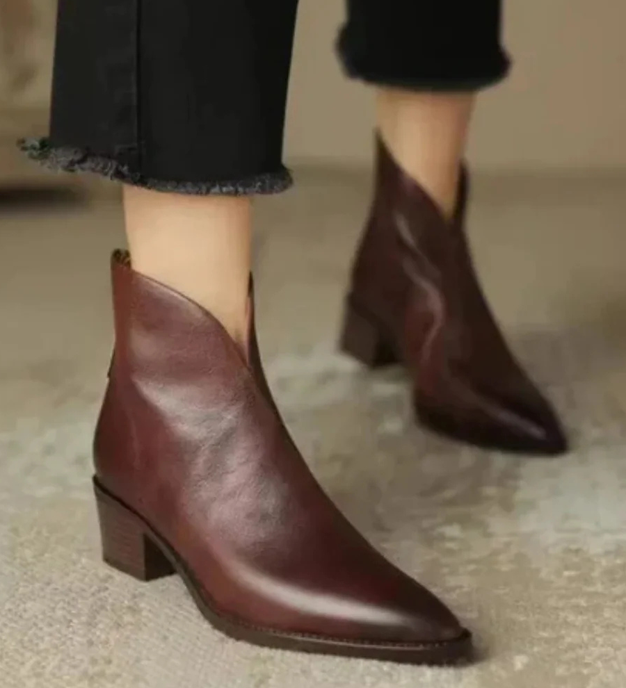 Camille | Low Heel Ankle Boots