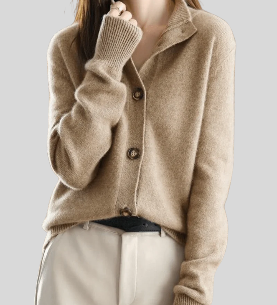 Claire | Retro Cashmere Cardigan