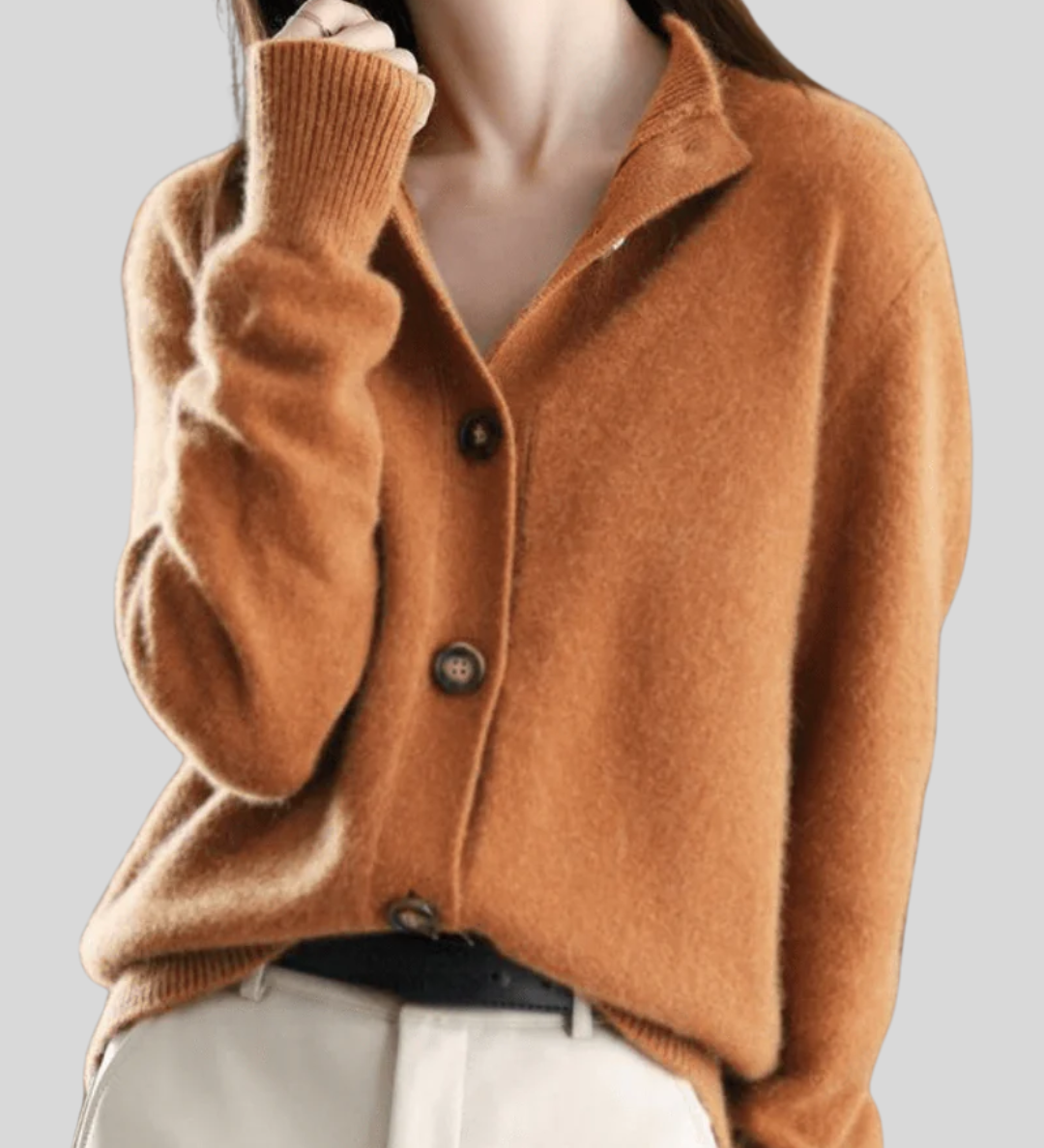 Claire | Retro Cashmere Cardigan