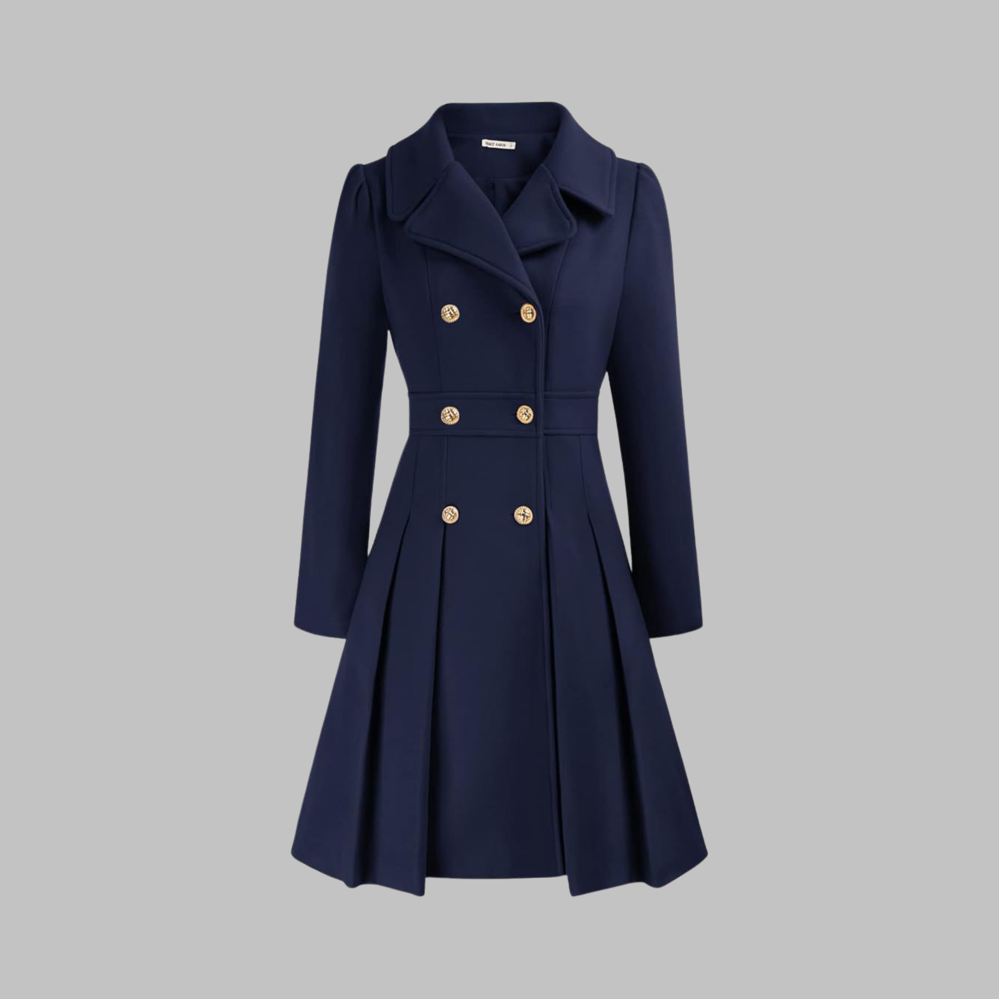 Dami | Elegant Double-Breasted Long-Sleeve Coat