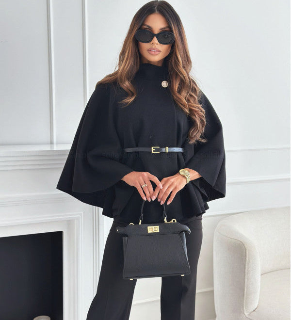 Kelsey | Belted Cape Coat