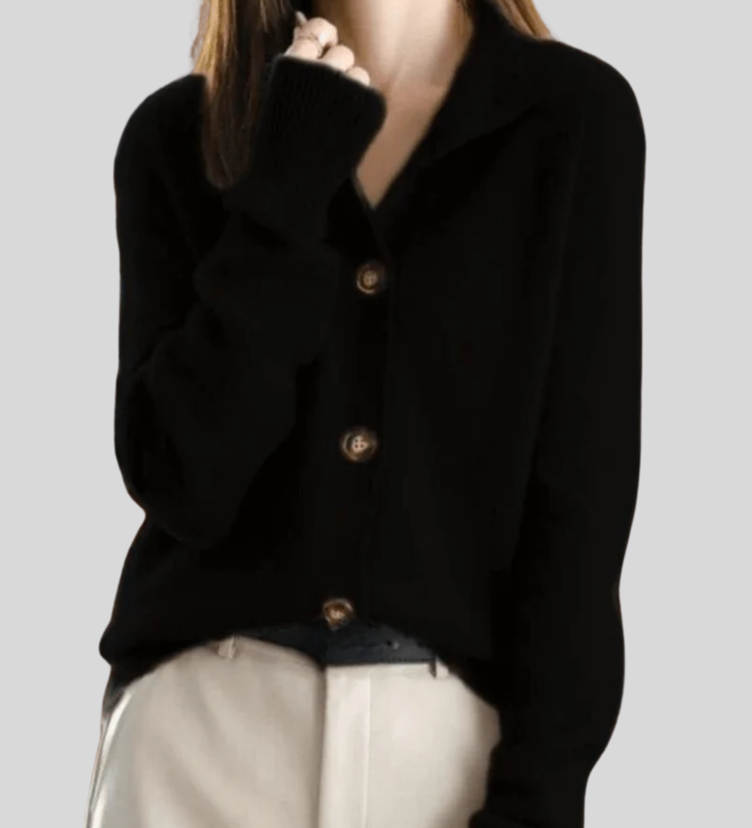 Claire | Retro Cashmere Cardigan
