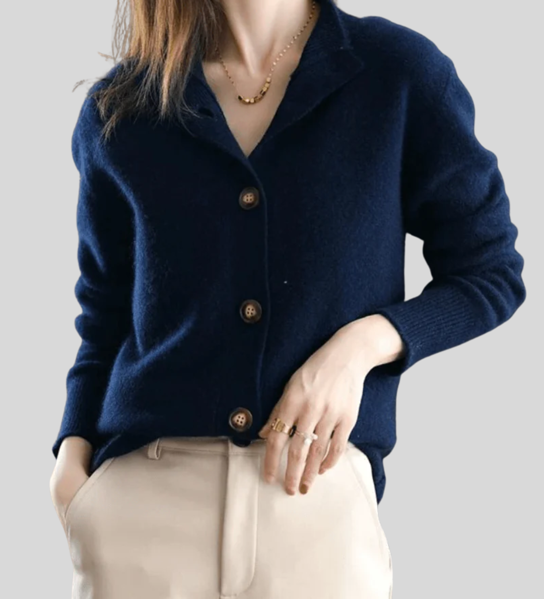 Claire | Retro Cashmere Cardigan