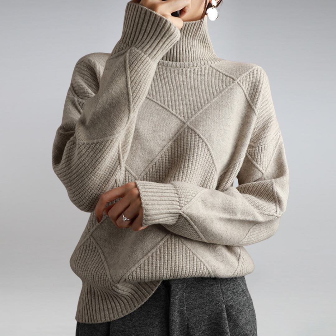 Adelheid | Cable-Knit Turtleneck Sweater