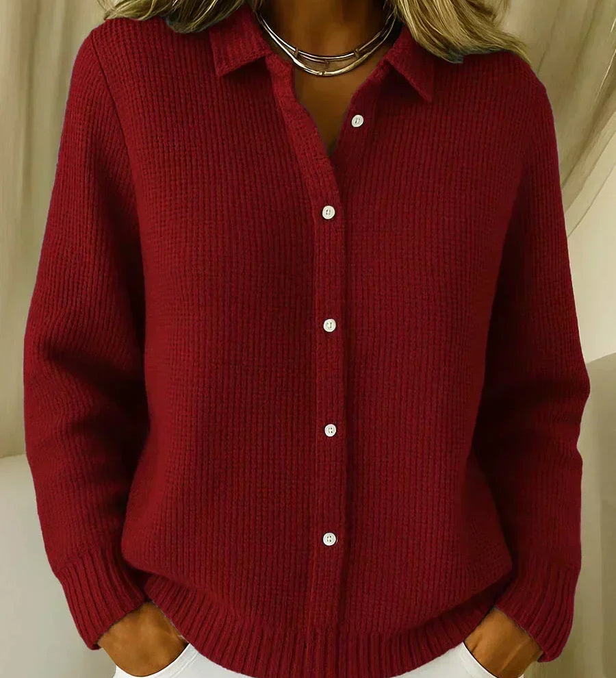 Camille | Textured Button-Up Cardigan