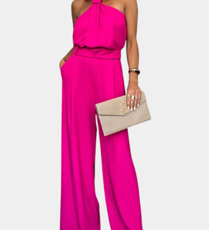 Sibyl Halter Ensemble with Flowing Silhouette