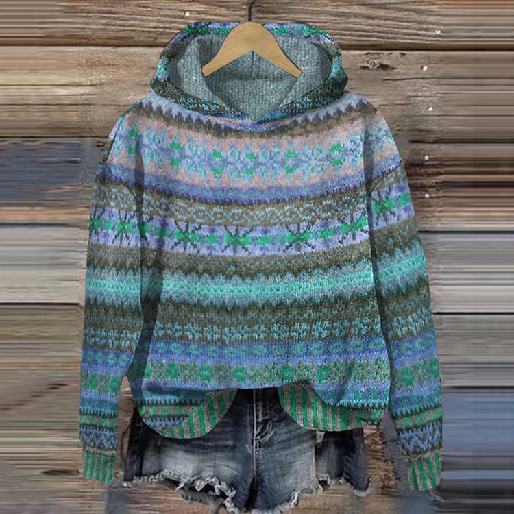 Gaby | Retro Boho-Pattern Sweatshirt