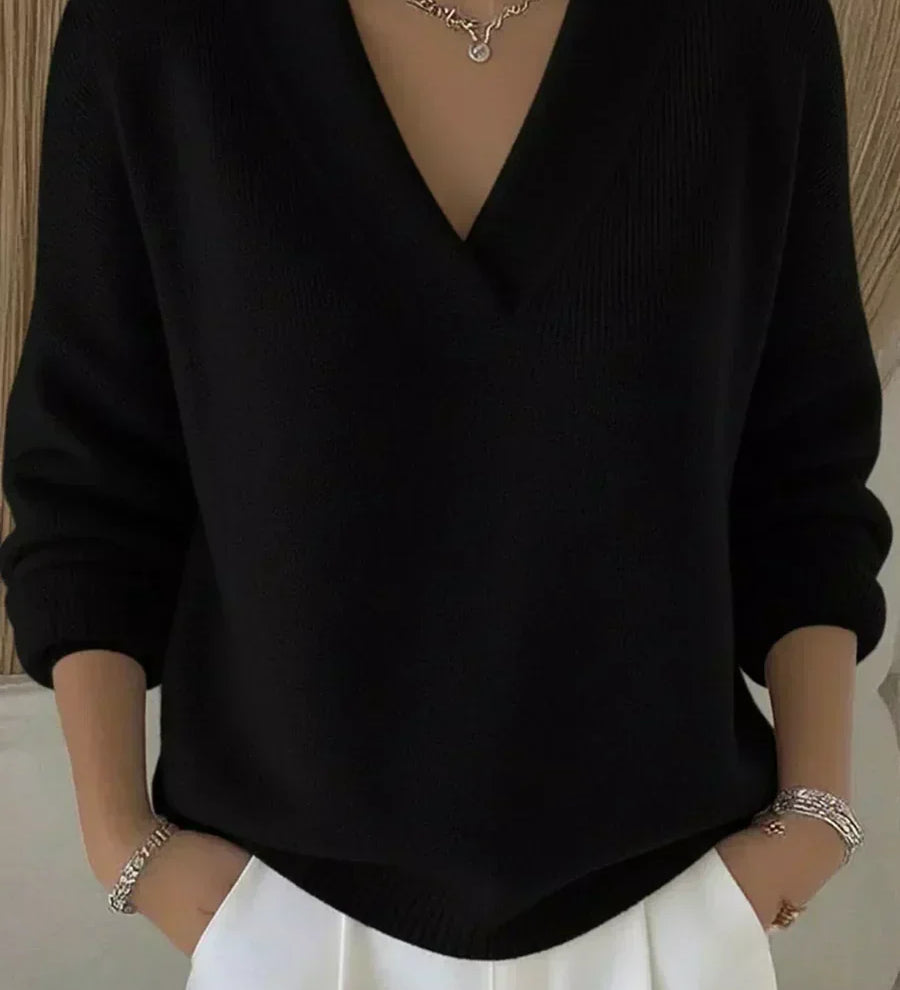 Linda | Relaxed V-Neck Sweater