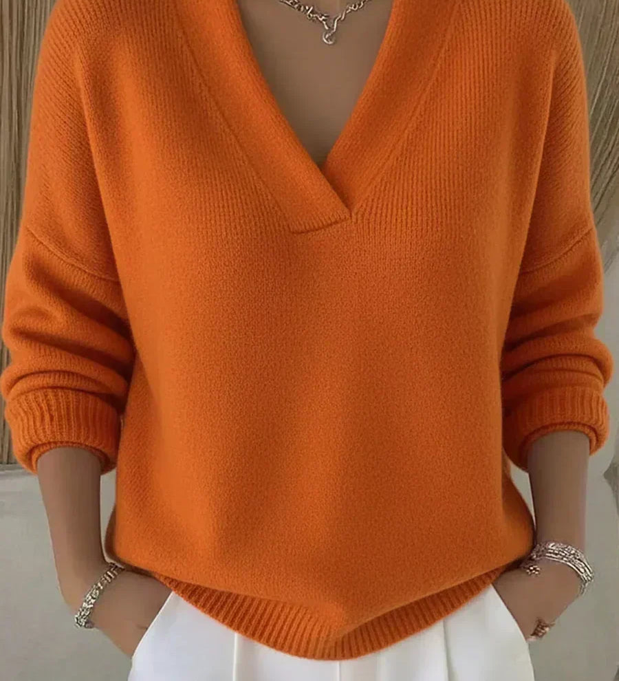 Vivelle | Relaxed V-Neck Sweater