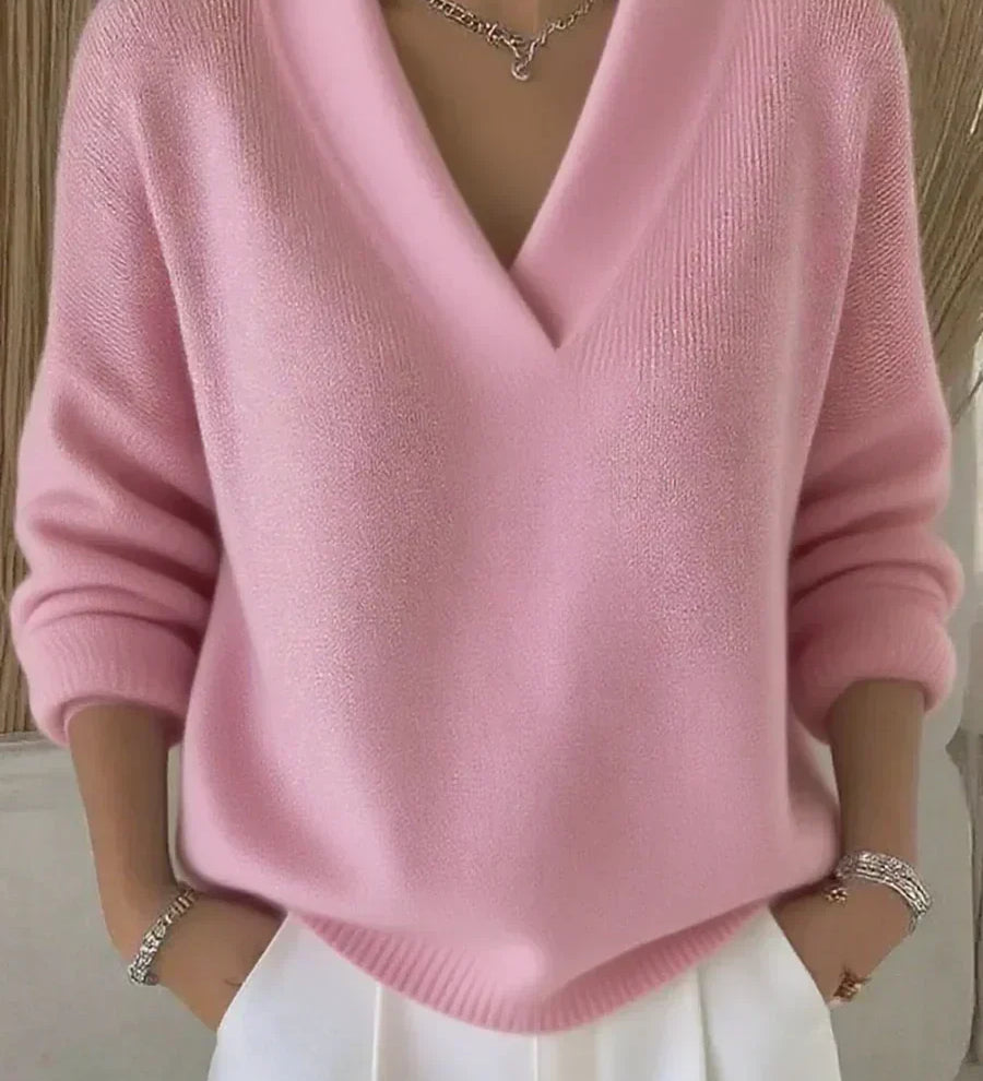 Vivelle | Relaxed V-Neck Sweater