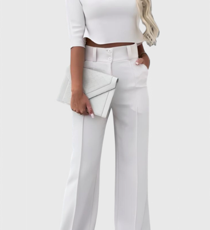 Cleo | 3/4 Sleeve Wide-Leg Pants Set
