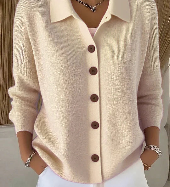 Josephine | Button-Front Collared Cardigan