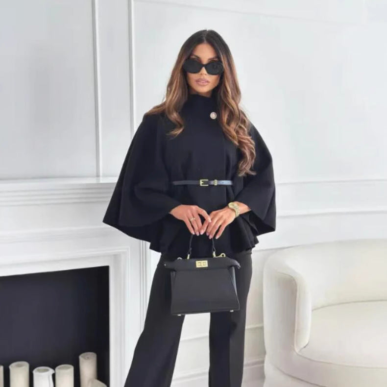 Hattie | Cozy High Neck Buttoned Coat