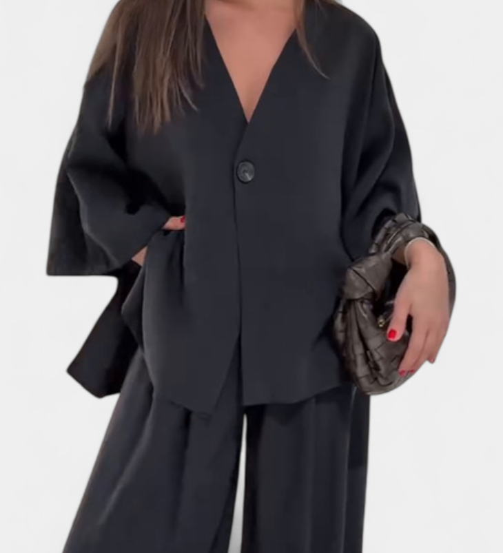 Eli | V-Neck Top with Straight-Leg Set