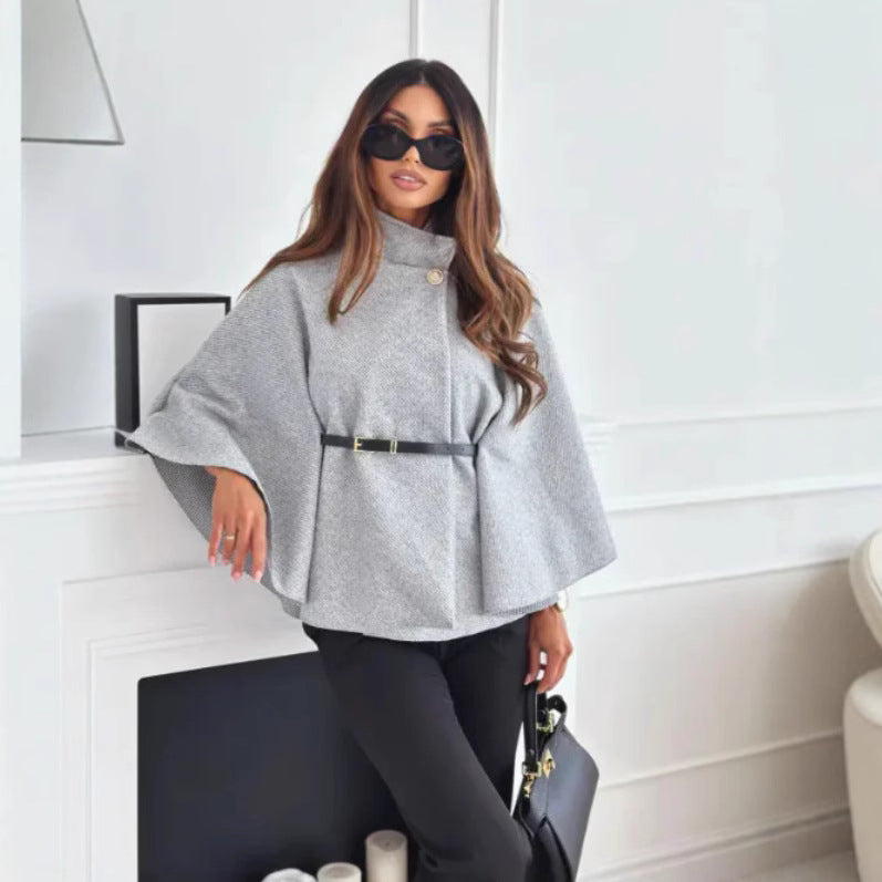 Hattie | Cozy High Neck Buttoned Coat