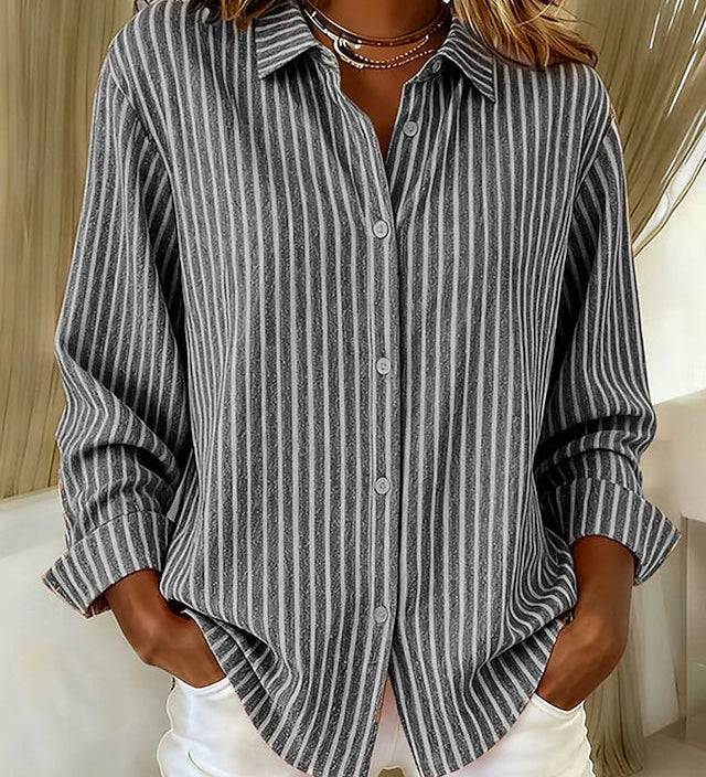 Jacqueline | Striped Button-Down Shirt