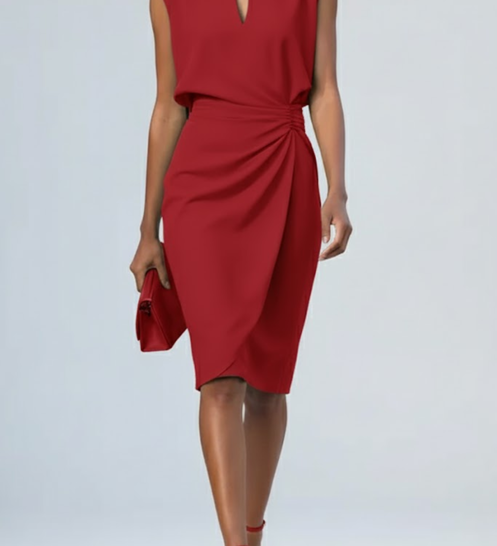 Eloise Draped Midi Dress