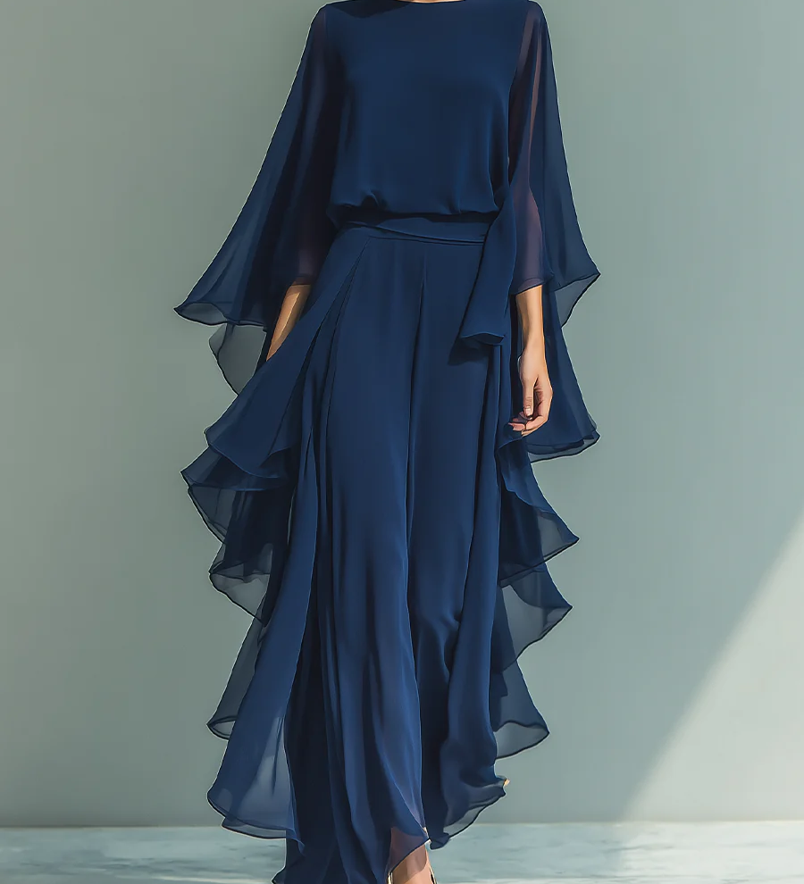 Aurelia | Elegant Flowing Evening Jumpsuit