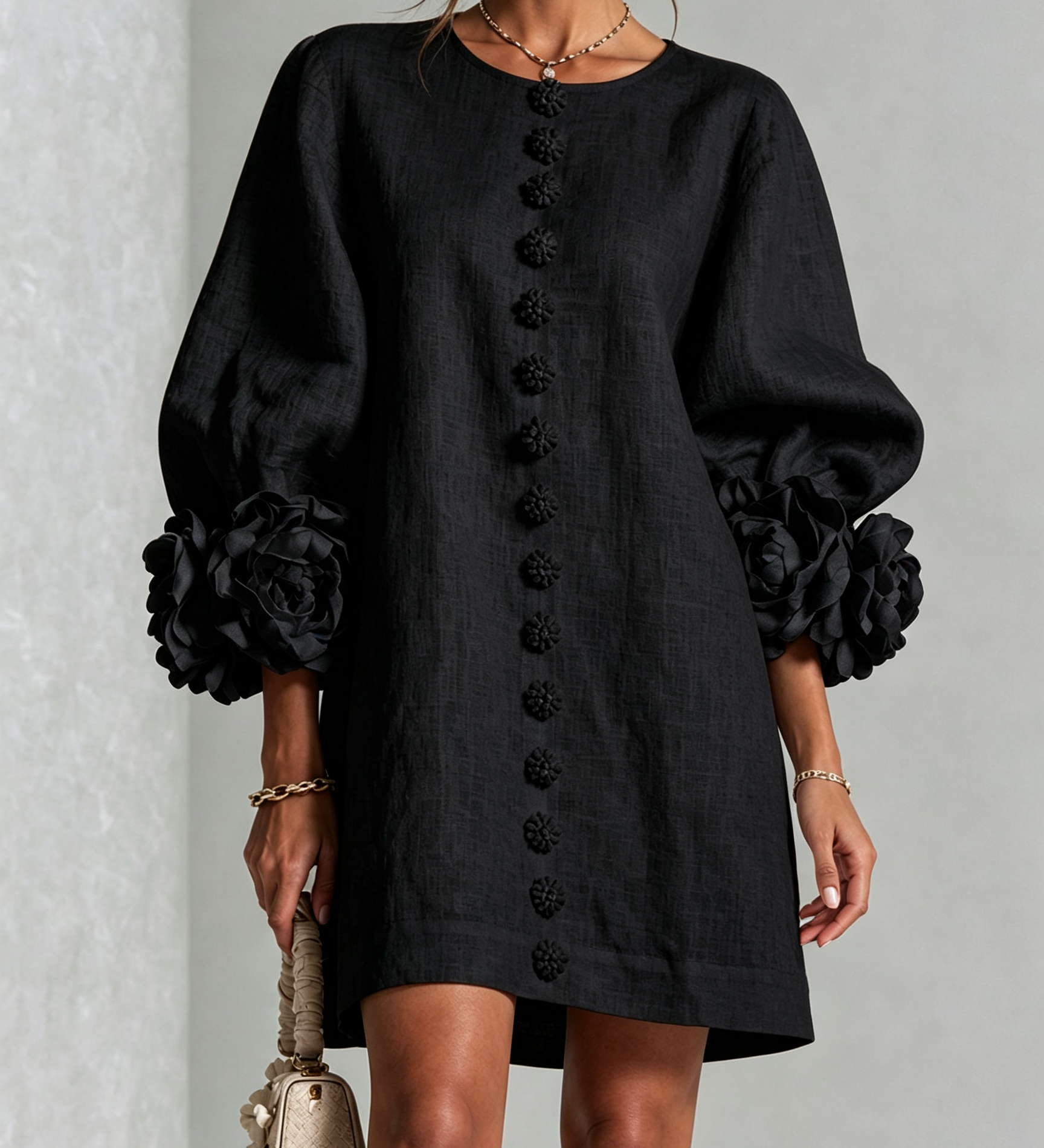 Selena | Floral Button-Down Mini Dress