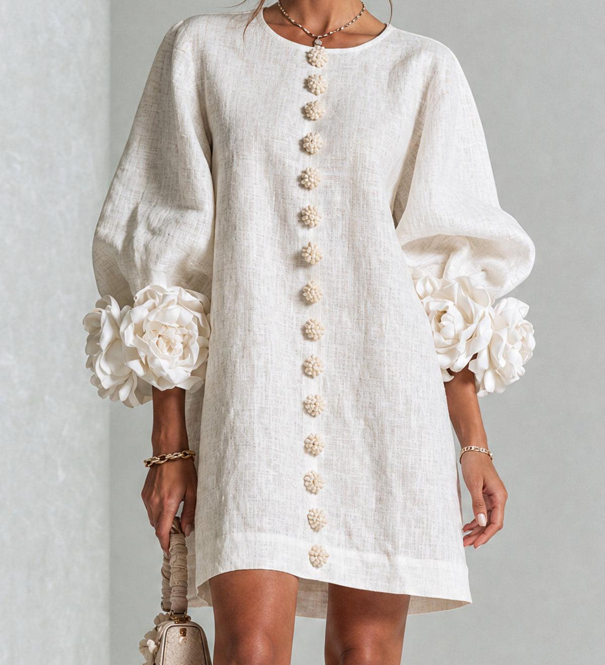 Selena | Floral Button-Down Mini Dress