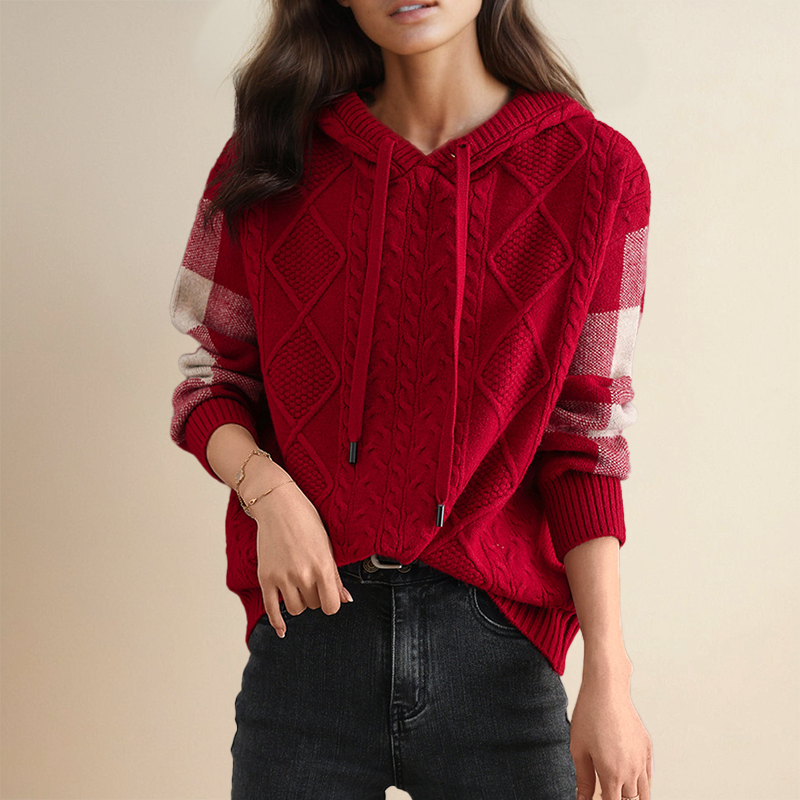 Emily | Cable-Knit Hooded Sweater
