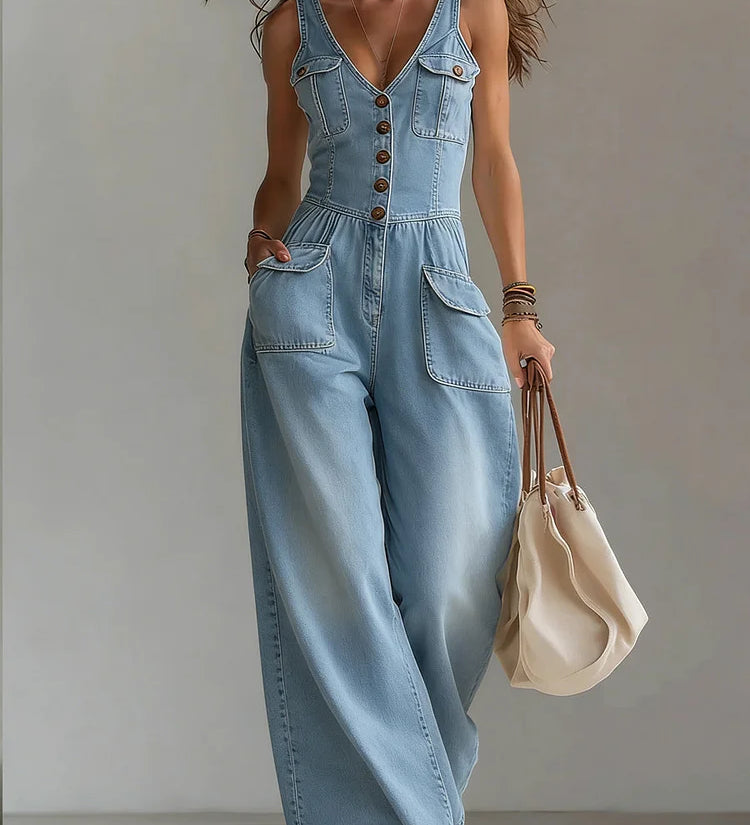 Sylvia | Casual Denim Overalls