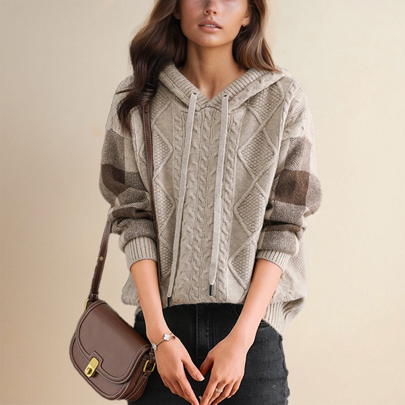 Emily | Cable-Knit Hooded Sweater