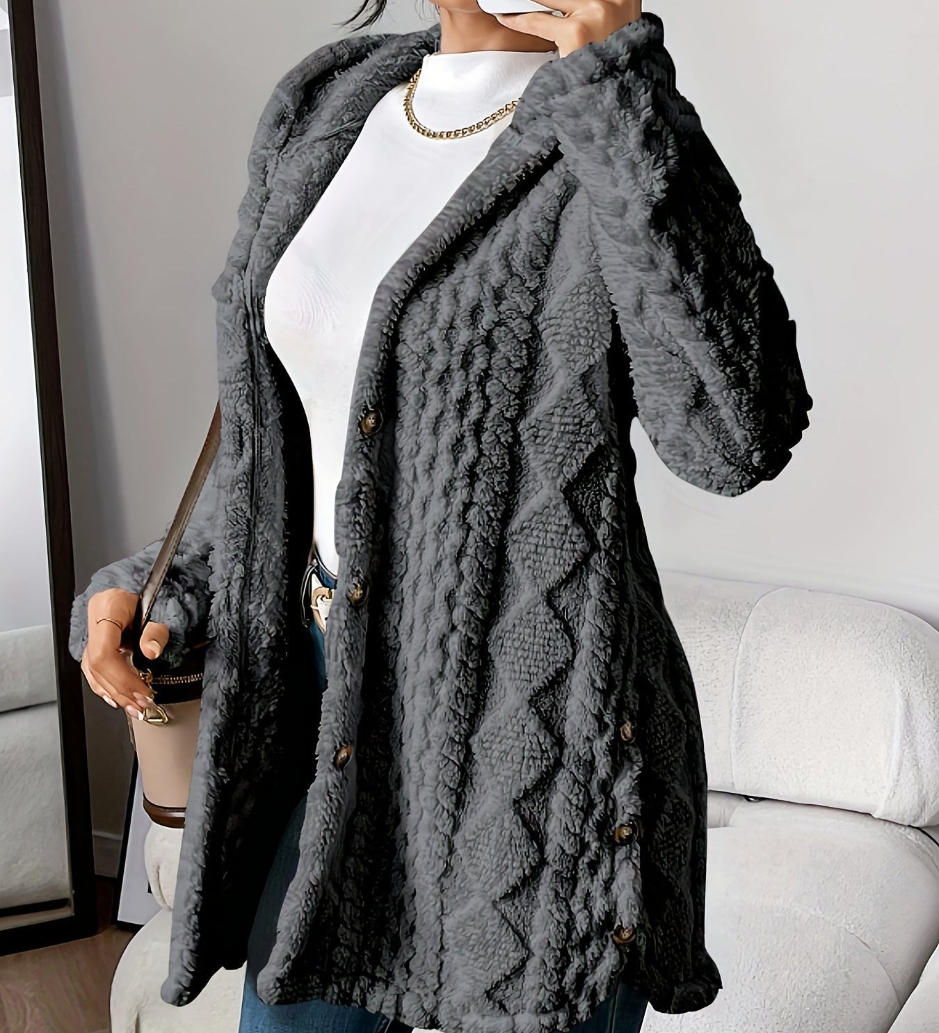 Danielle | Plush Hooded Jacket