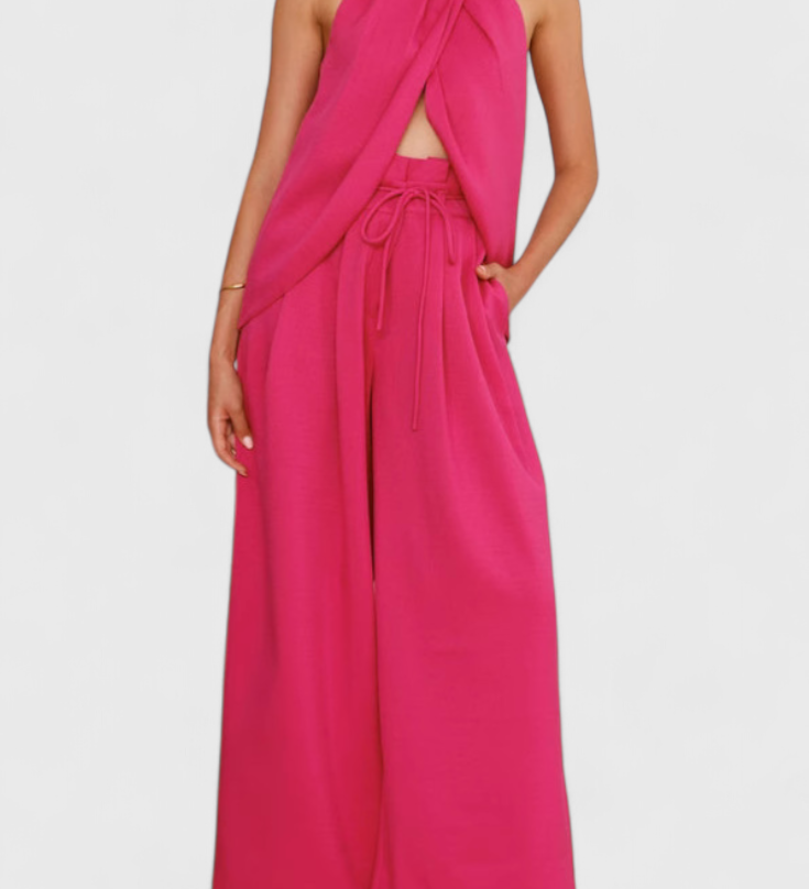 Bernadina | Linen Top & Wide-Leg Pants Set