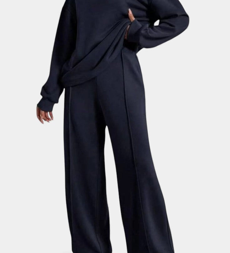 Tiara Relaxed Fit Sweatshirt & High-Waisted Trousers Set