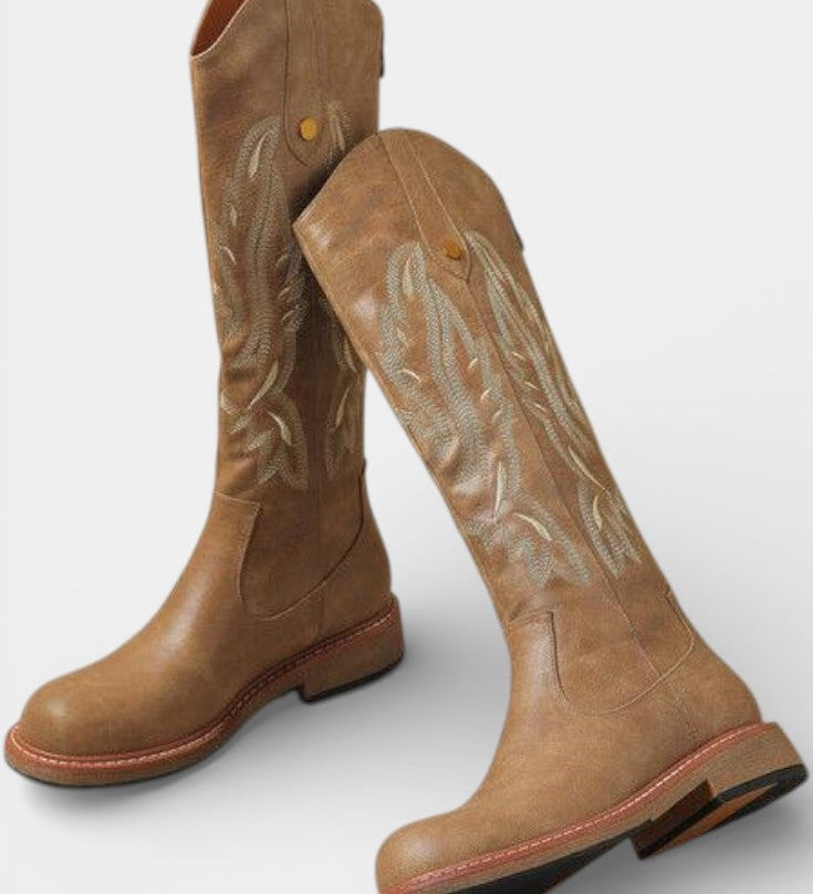 Violette | Long Embroidered Boots