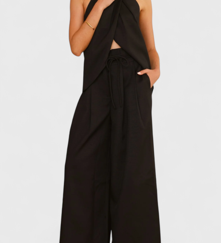 Bernadina | Linen Top & Wide-Leg Pants Set