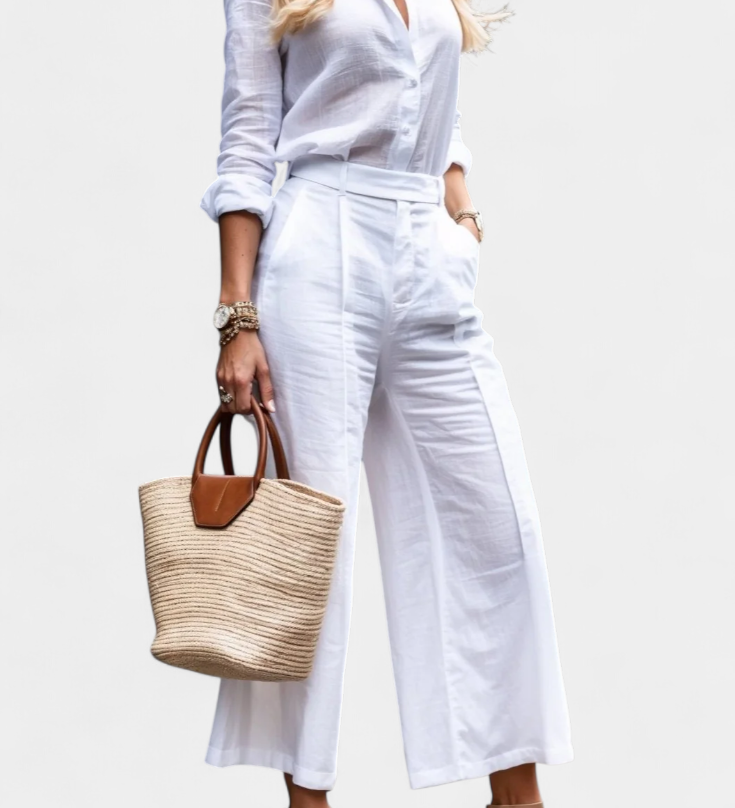 Sabina | Flowing Top and Capri Trousers Set
