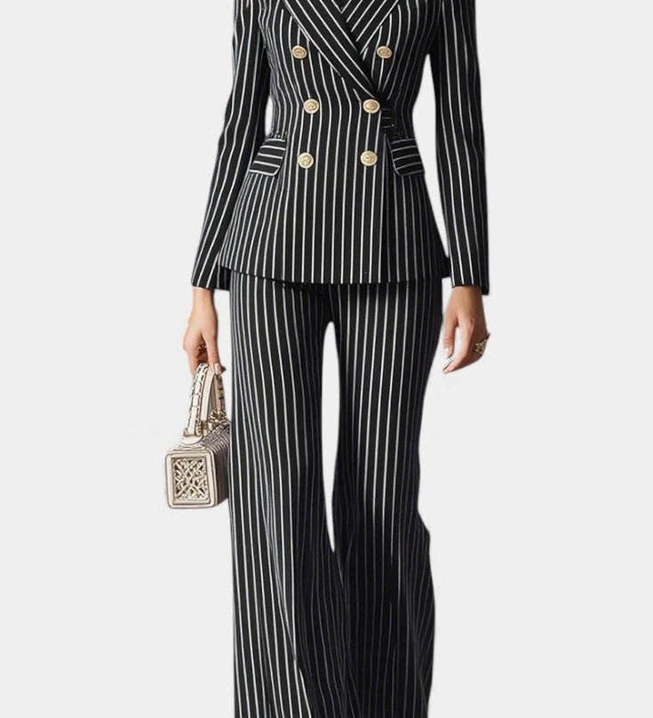 Mahé | Striped Double-Breasted Tailored Set