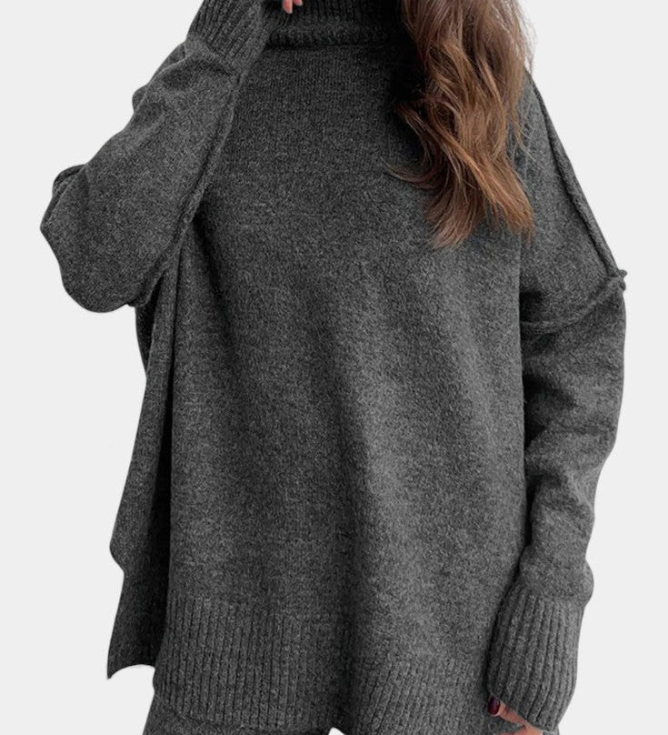 Xylia | Turtleneck Wide-Leg Pants Set