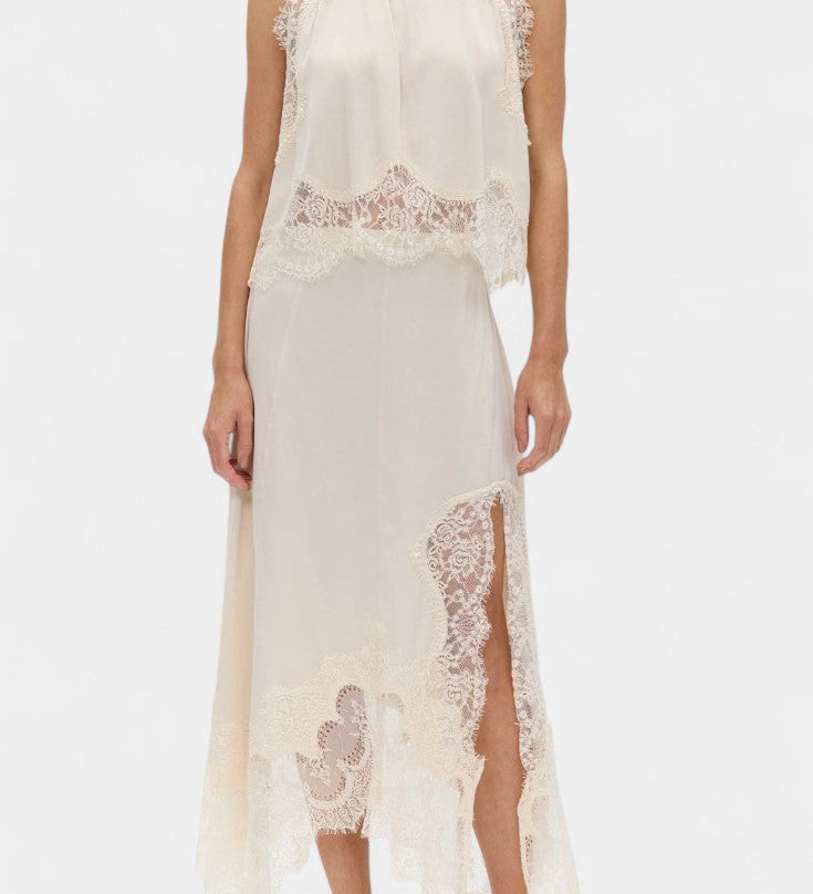 Coralena | Midi Lace Two-Piece Set