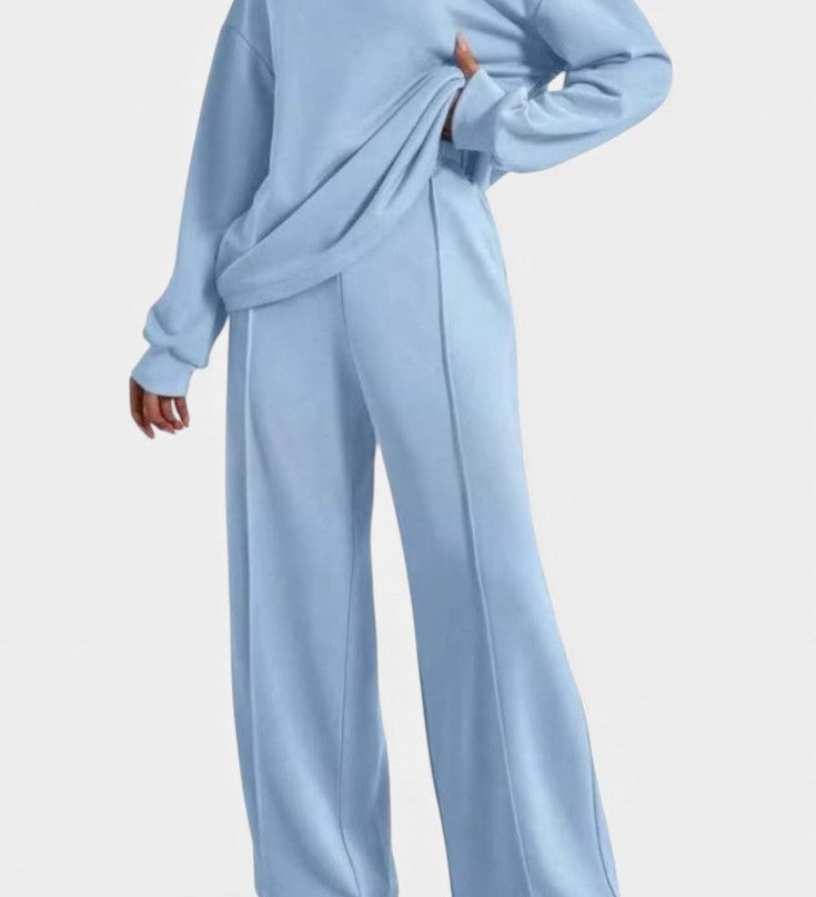 Tiara Relaxed Fit Sweatshirt & High-Waisted Trousers Set