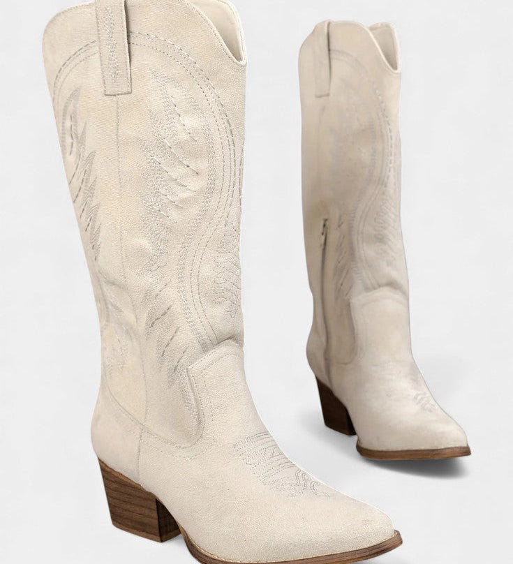 Suede Cowboy Boots