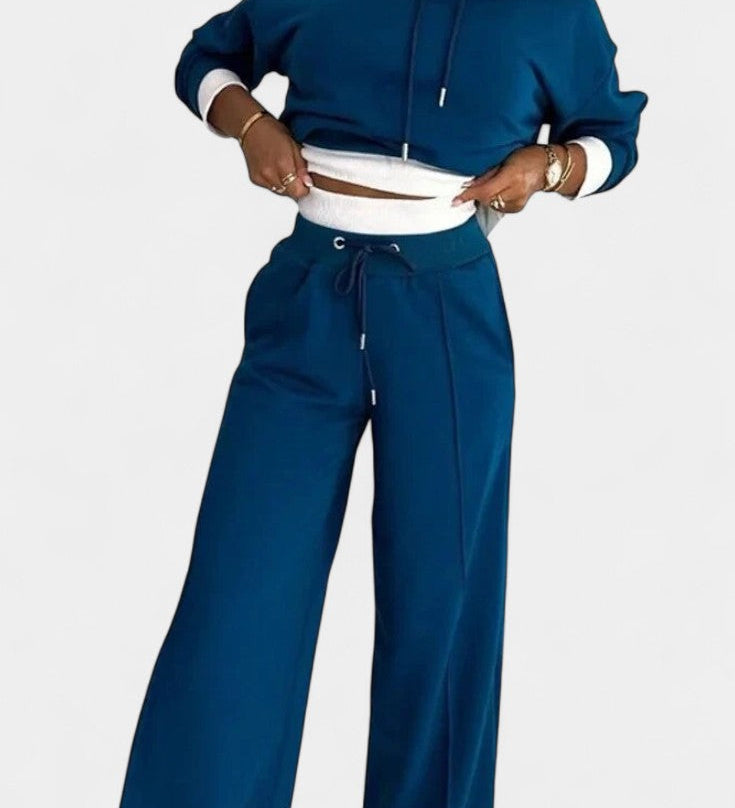 Tiziana Oversized Comfort Hoodie and High-Waisted Pants Set