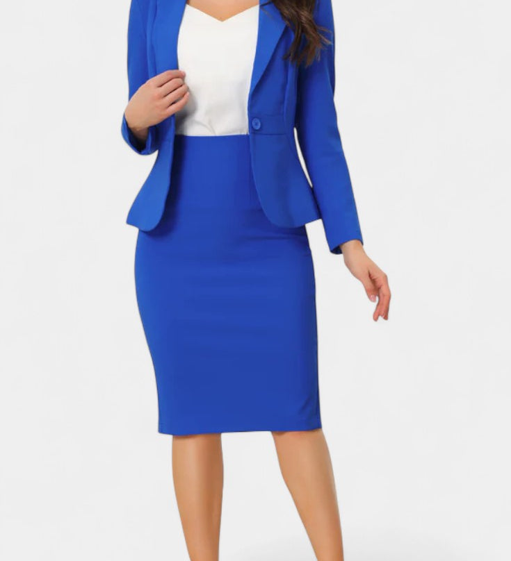 Komoren | Chic Blazer and Pencil Skirt