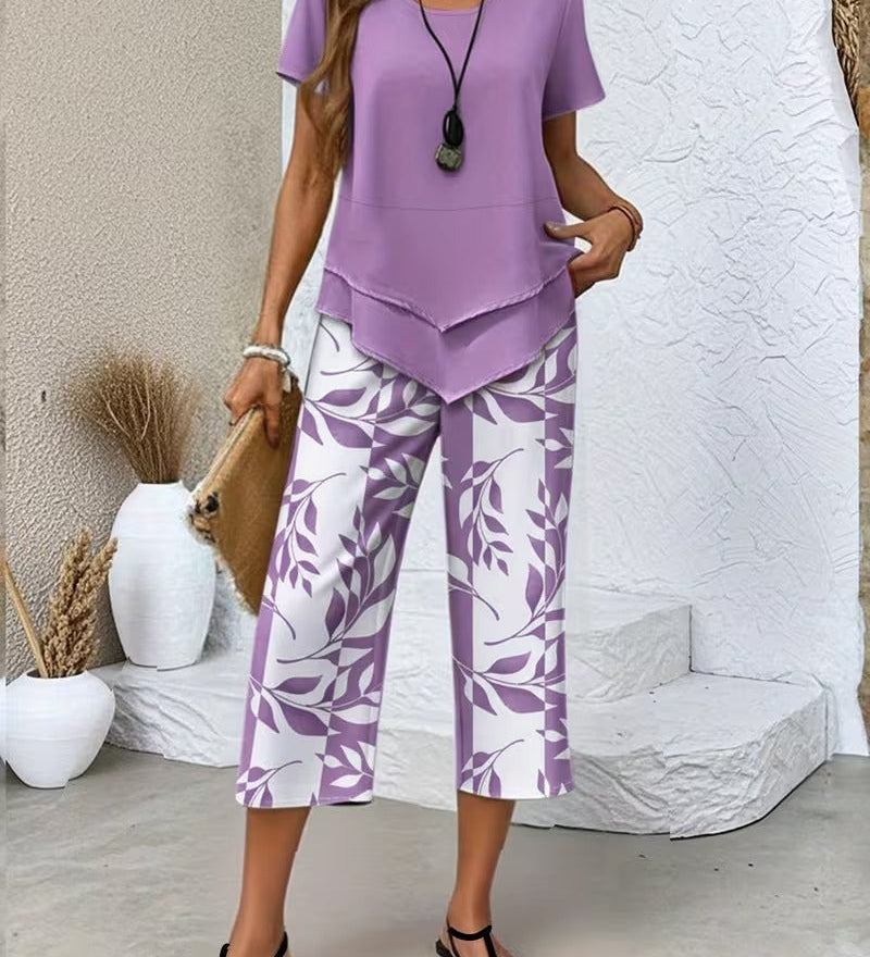 Arvessa | Casual Leaf Print Set